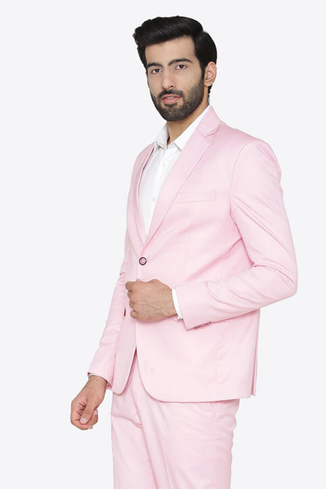 2-Button Summer Linen Modern Fit Sport coat Jacket Blazer Pink