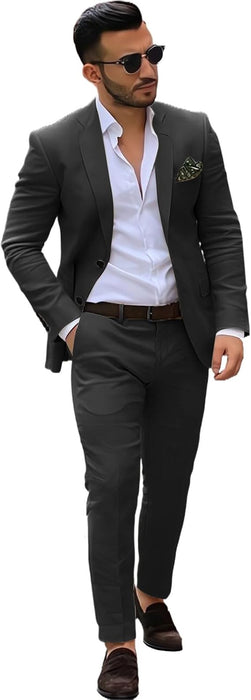 Mens Black Linen Suit - Black Summer Suit - Mens Linen Suit