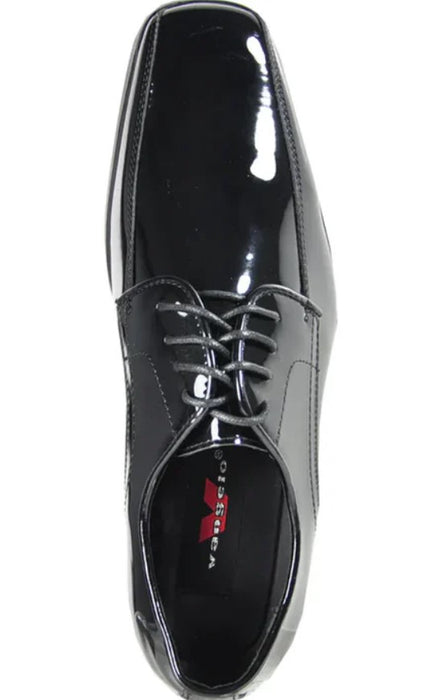 Gray Dress Shoes - Black Mens Classic Bicycle Toe Patent Tuxedo Shoes