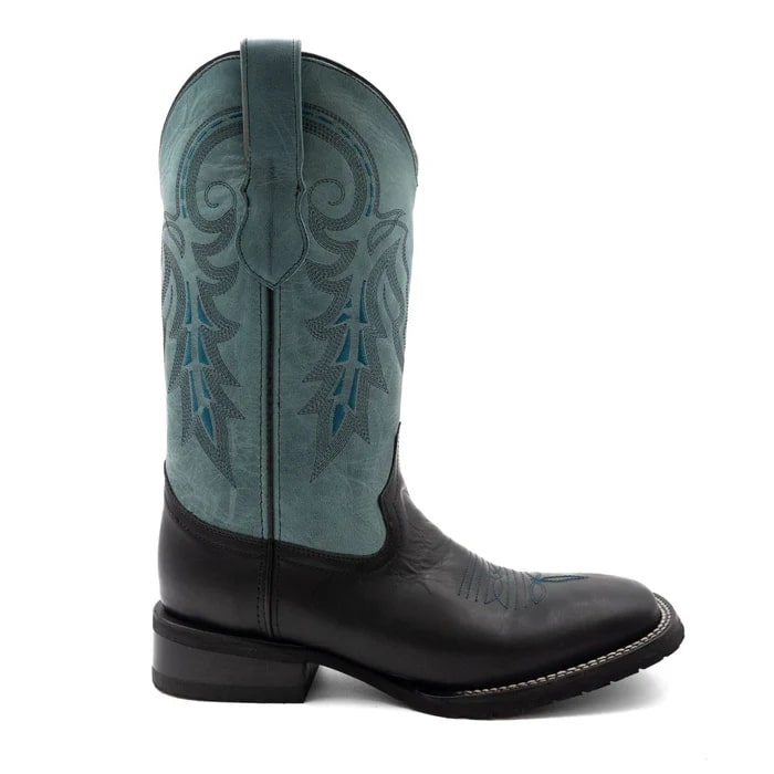 Men's Black Leather Cowboy Boots - Ferrini Maverick Handcrafted Western Dress Boots