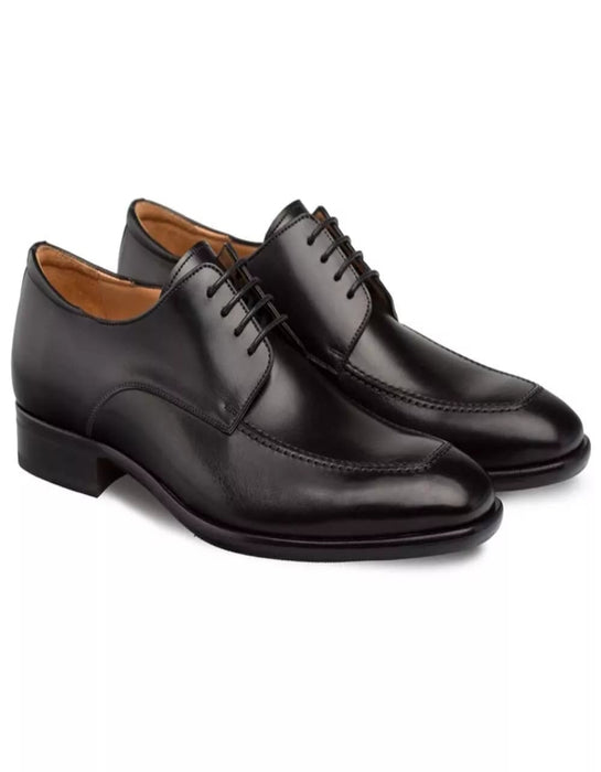 Mezlan Shoes Made in Spain - Mezlan Coventry Black Calfskin Leather Men's Classic Apron Oxford