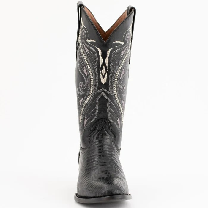 Men's Black Lizard Cowboy Boots - Ferrini Taylor Handcrafted Western Dress Boots