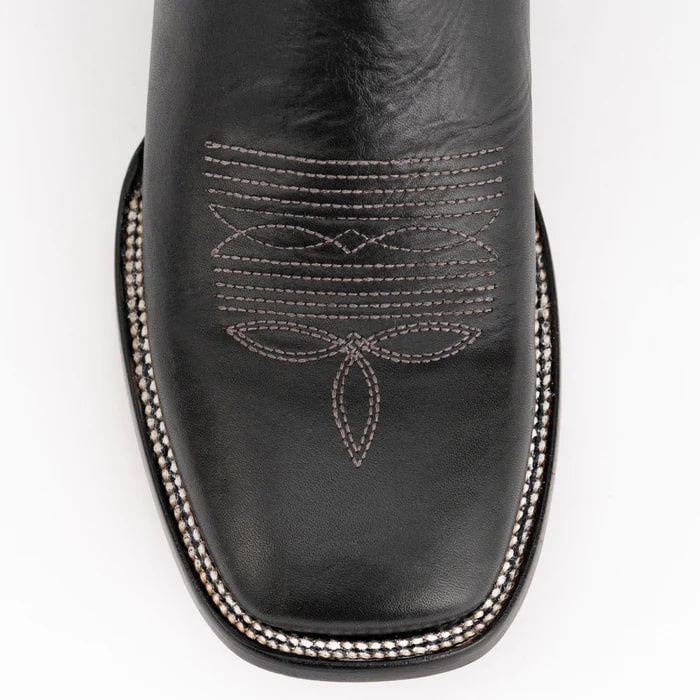 Men's Black Leather Cowboy Boots - Handcrafted Western Dress Boots by Ferrini Gunner