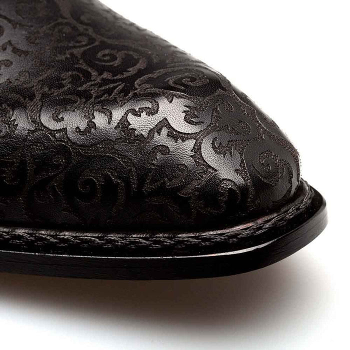 Lontani Lace-Up Black Brogue Derby Shoes By Mezlan Made In Spain Brand