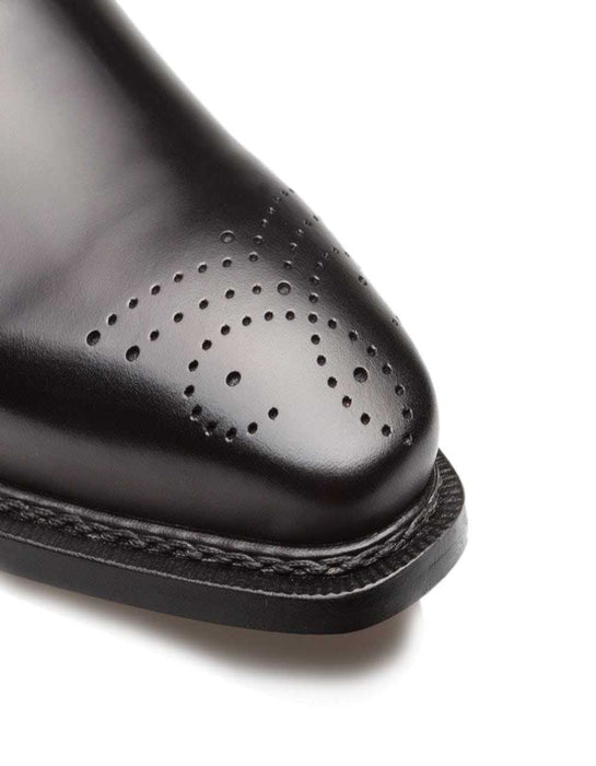 Mezlan Shoes Made in Spain - Mezlan Gavino Black Calfskin Leather Mens Oxford