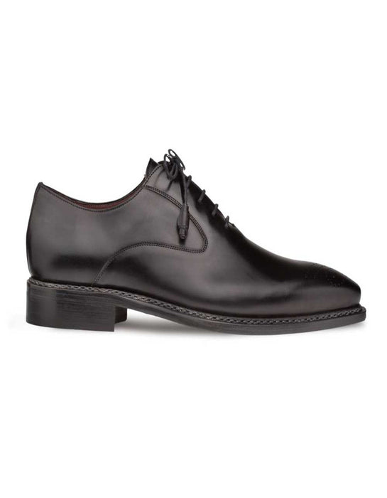 Mezlan Shoes Made in Spain - Mezlan Gavino Black Calfskin Leather Mens Oxford Burnished Toe