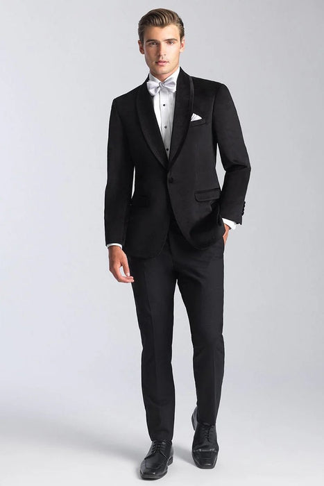 Velvet Blazer - Mens Blazer - Dinner Jacket - Venice Onyx Black Velvet Dinner Jacket Separates