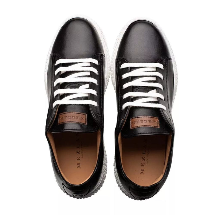 Mezlan Shoes Made in Spain - Mezlan Black Leather Sneakers