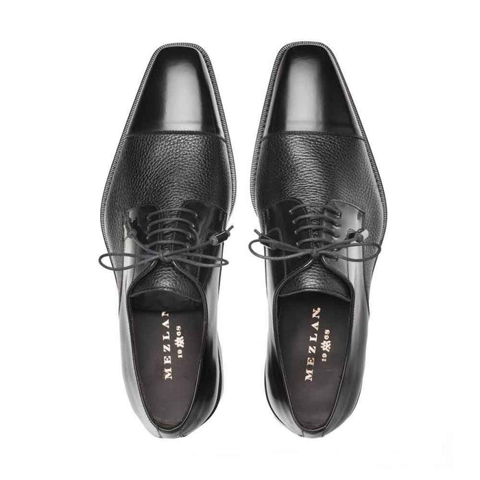 Mezlan Shoes Made in Spain - Mezlan Soka Black Oxfords Real Deerskin