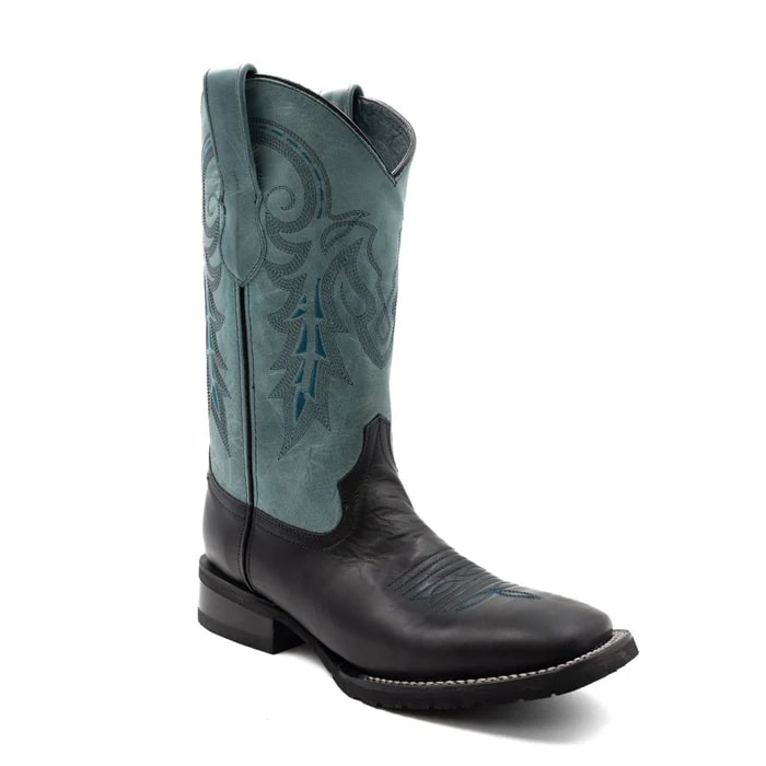 Men's Black Leather Cowboy Boots - Ferrini Maverick Handcrafted Western Dress Boots