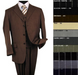 Bold White Pinstripe Vested Super fine poly~rayon 3 Button Suit (3 pieces) Comes in 10 Colors mensusa