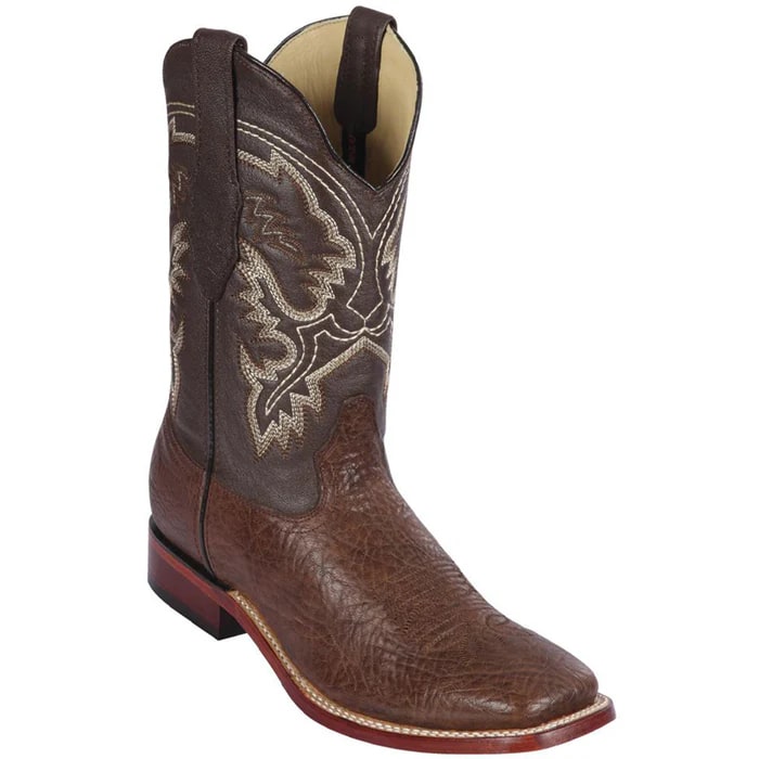 Men's Brown Leather Cowboy Boots - Los Altos Dress Western Boots - Affordable Bull Shoulder