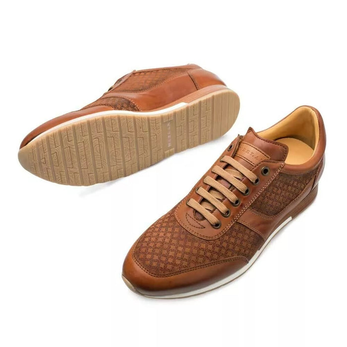 Mezlan Shoes Made in Spain - Mezlan Maxim Tan Calfskin & Suede Sneakers