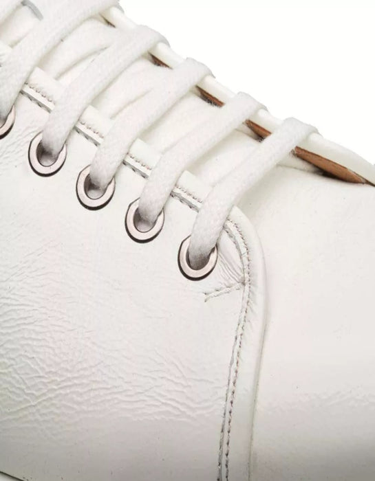 Mezlan Shoes Made in Spain - Mezlan Cartuja Sport Oxford White Shiny Calf Sneakers