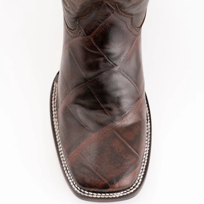 Men's Ferrini Jesse Chocolate Print Alligator Cowboy Boots - Handcrafted Western Dress Boots