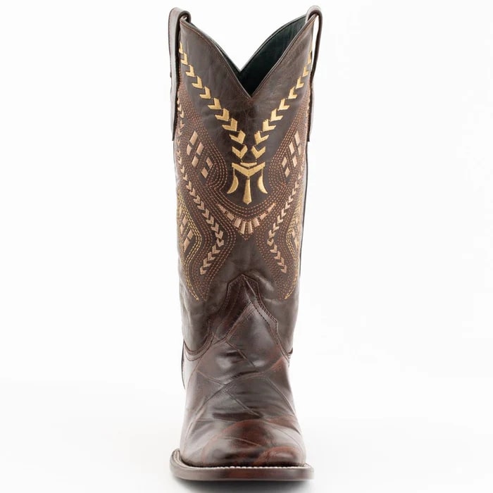 Men's Ferrini Jesse Chocolate Print Alligator Cowboy Boots - Handcrafted Western Dress Boots