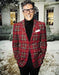 Mens Tartan Christmas Plaid Holiday Blazer in Red - Men's Tuxedo USA