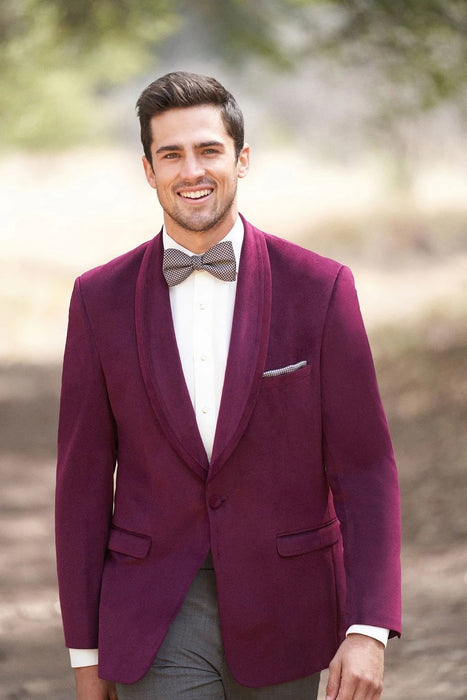 Velvet Blazer - Mens Blazer - Dinner Jacket - Venice Cranberry Velvet Dinner Jacket Separates