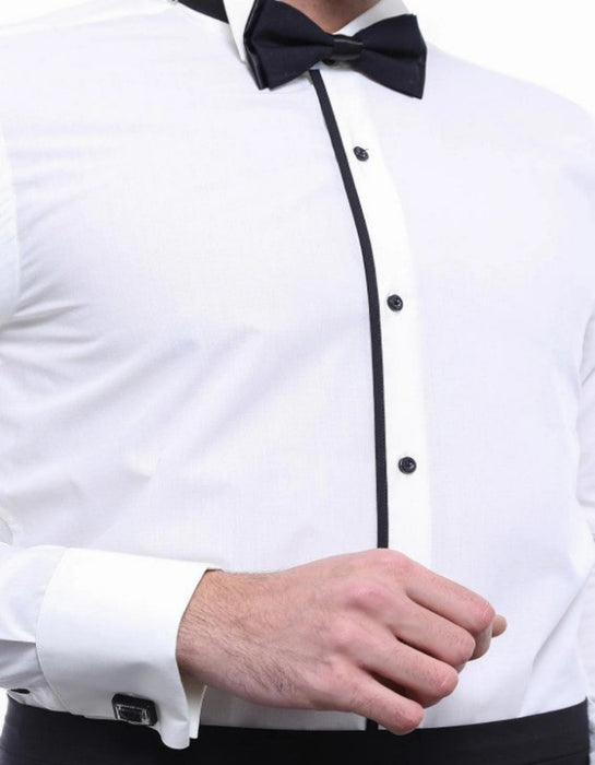 Cream Tuxedo Shirt