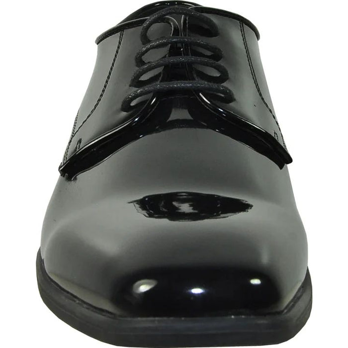 CHEAP DISCOUNTED PRICED - MENS SHINY PATENT PLAIN TOE DRESS SHOE IN BLACK