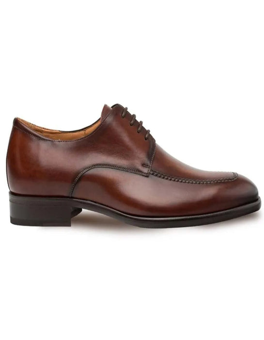 Mezlan Shoes Made in Spain - Mezlan Coventry Dark Cognac Calfskin Leather Menâ€™s Classic Apron Oxford