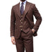 Elegant Men's Chocolate Dark Brown 3 ~ Three Piece Cheap Priced Business Suits Clearance Sale Available in 2 or 3 Buttons Style Regular - mensusa