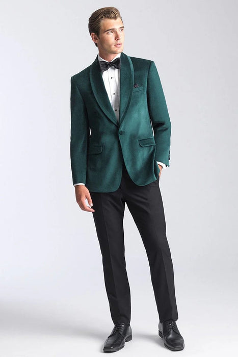 Velvet Blazer - Mens Blazer - Dinner Jacket - Venice Emerald Green Velvet Dinner Jacket Separates