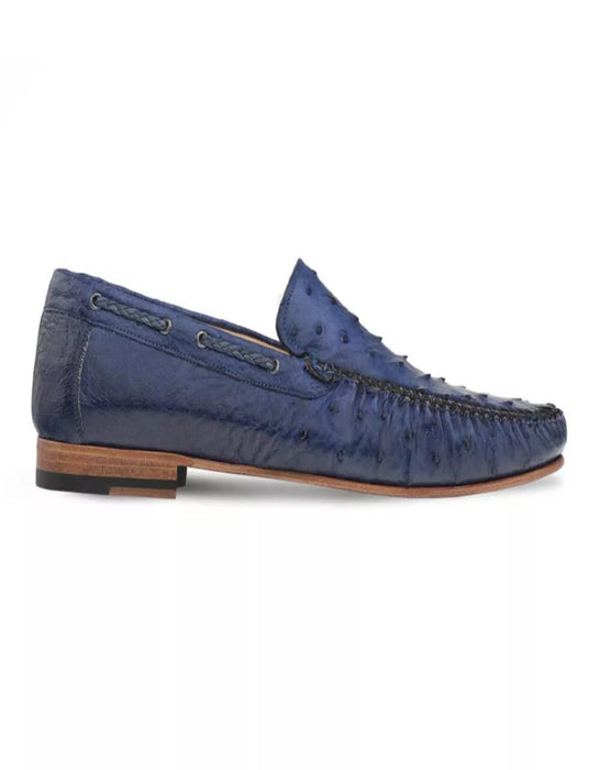 Mezlan Shoes Made in Spain - Mezlan Jean Genuine Ostrich Dress Moccasin