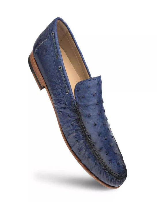 Mezlan Shoes Made in Spain - Mezlan Jean Genuine Ostrich Dress Moccasin