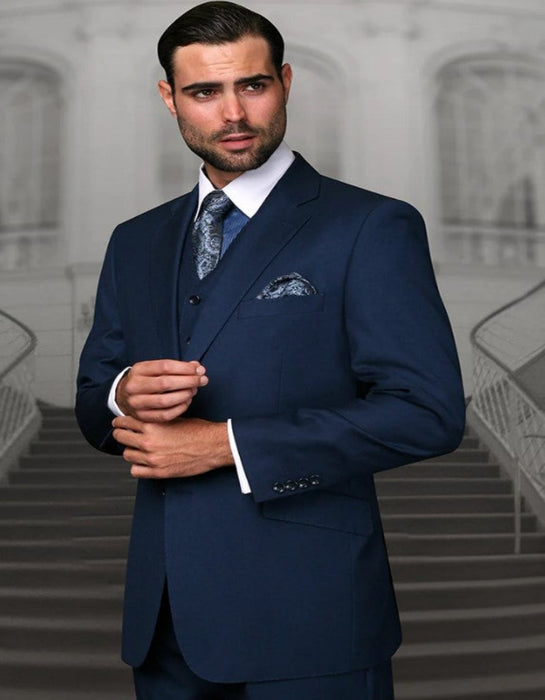 Big and Tall Suit - Indigo Big and Tall Regular Fit 3 PC Suit