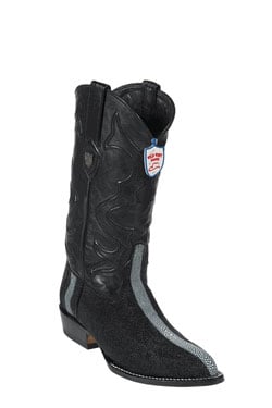 Wild West J-Toe Black Rowstone Finish Boots