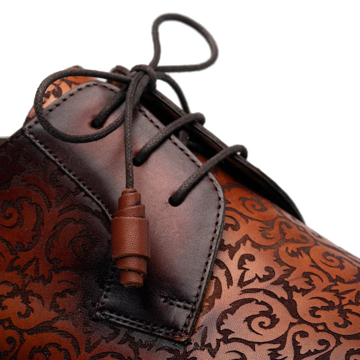 Lontani Lace Up Cognac/Rust By Mezlan Made in Spain Brand