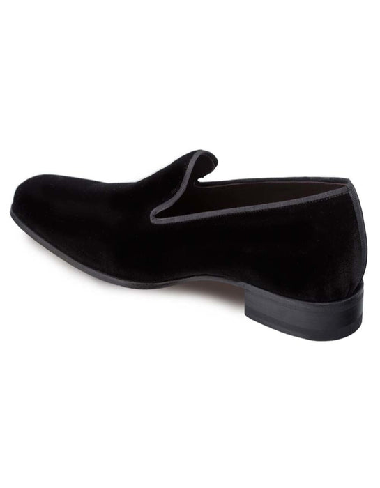 Mezlan Shoes Made in Spain - Mezlan Lublin Black Rich Velvet Menâ€™s Formal Slip On