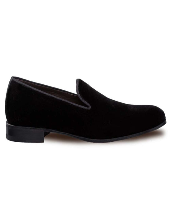 Mezlan Shoes Made in Spain - Mezlan Lublin Black Rich Velvet Menâ€™s Formal Slip On