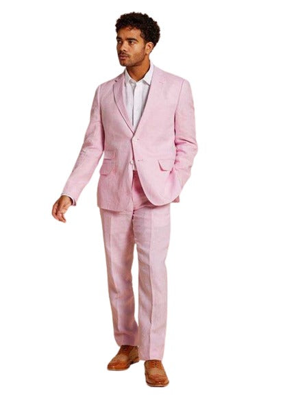 Sear Sucker Suit Mens Two Button Vented Red Seersucker Sear sucker suit (Jacket + Pants) Cheap Priced Blazer Jacket For Men Sport Coat + Pants