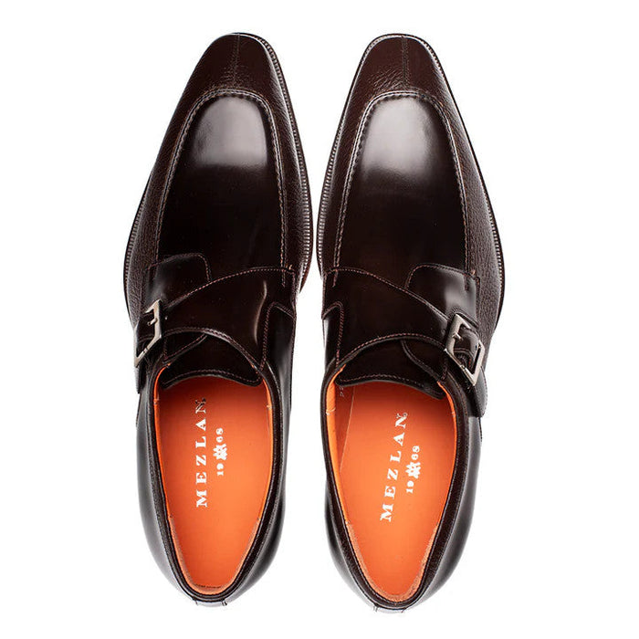 Pego Monk Strap Brown By Mezlan Made In Spain Brand