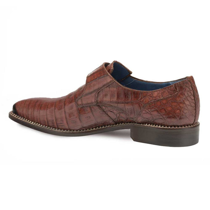 Mezlan Shoes Made in Spain - Mezlan Magnus Sport Genuine Crocodile Monk Strap Mens Slip On