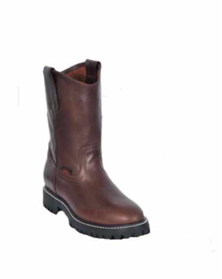 Men's Brown Los Altos Boots Grasso Nappa Work Boot mensusa