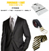 Men's Two Button Brown Slim Fit Teakwave Cheap Priced Business Suits Clearance Sale -Dress Shirt, Free Tie & Hankie Package Combo ~ Combination mensusa