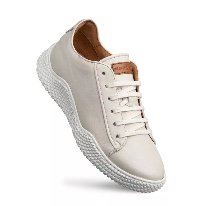 Mezlan Shoes Made in Spain - Mezlan Pristine White Leather Sneakers