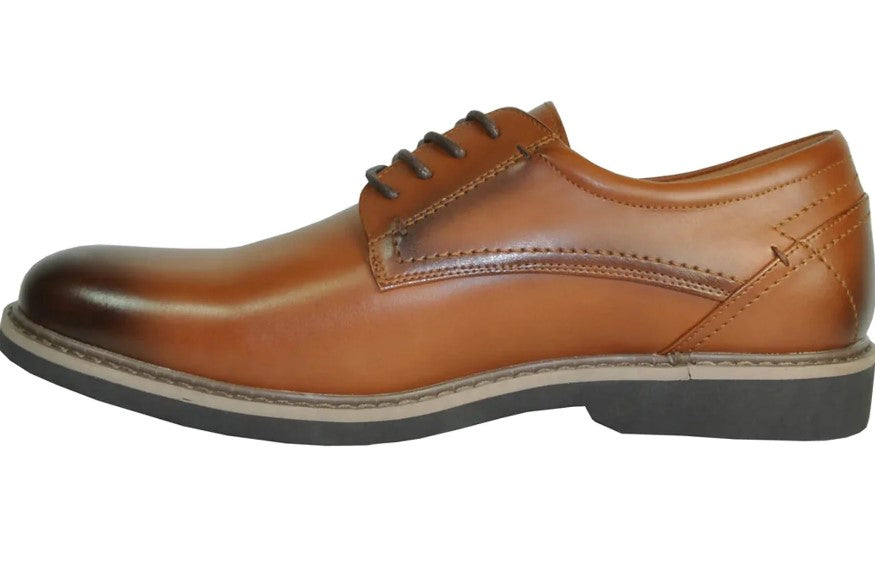 Cheap Discounted Priced - Mens Oxford Dress Antique Cognac Brown Shoe