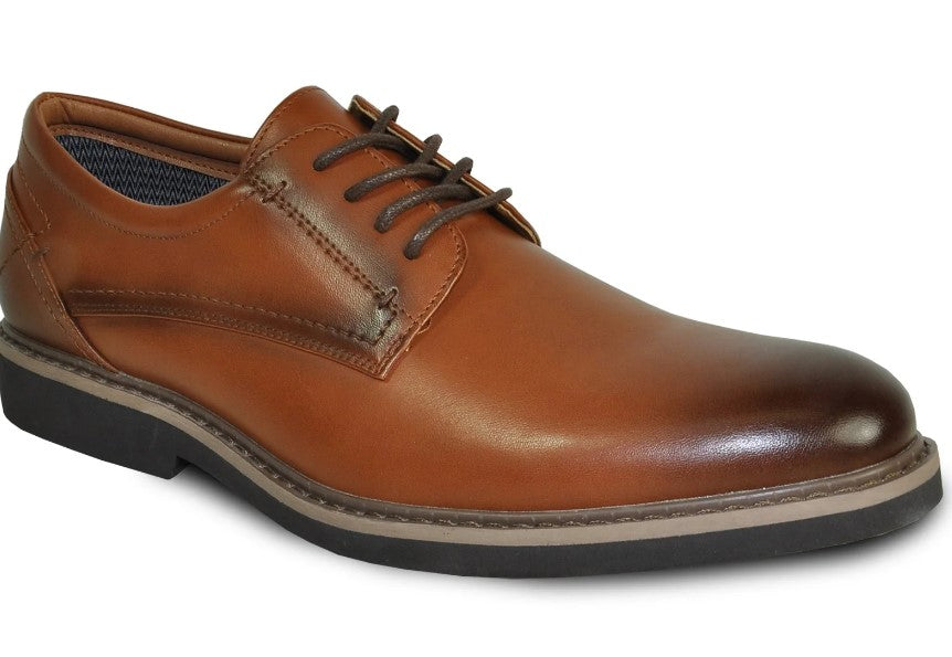 Cheap Discounted Priced - Mens Oxford Dress Antique Cognac Brown Shoe