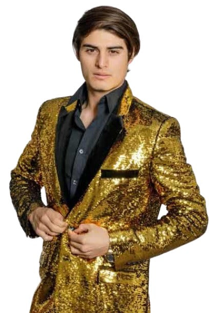 Alberto Nardoni Brand Men's Gold Velvet Lapel 2 Button Cheap Priced Designer Fashion Dress Casual Blazer On Sale Blazer