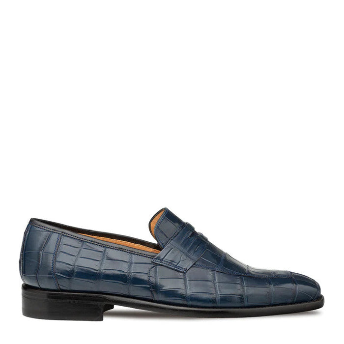 Piccolo Alligator Penny Loafer Blue By Mezlan Made In Spain Brand