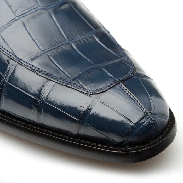 Piccolo Alligator Penny Loafer Blue By Mezlan Made In Spain Brand