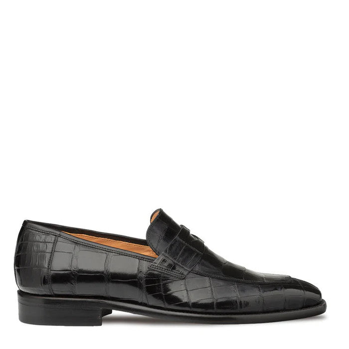 Piccolo Alligator Penny Loafer Black By Mezlan Made In Spain Brand