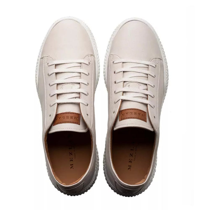 Mezlan Shoes Made in Spain - Mezlan Pristine White Leather Sneakers