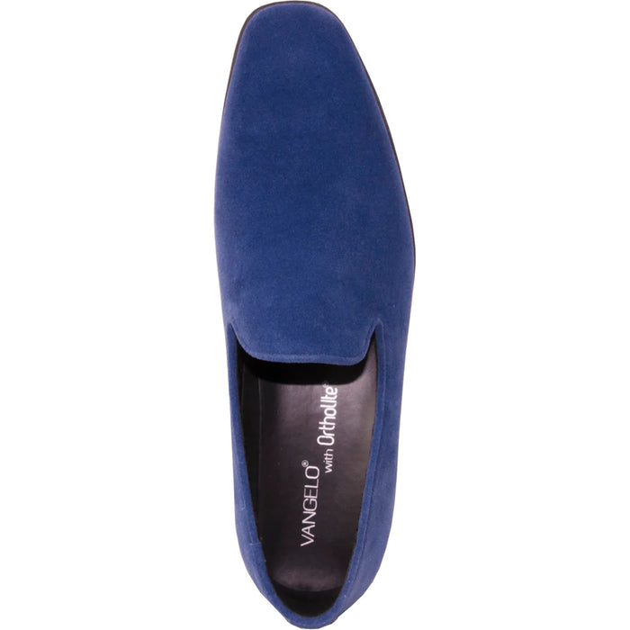 Cheap Discounted Priced -  Vegan Suede Men's Loafer Dress Shoe - Royal Blue for Wedding & Prom