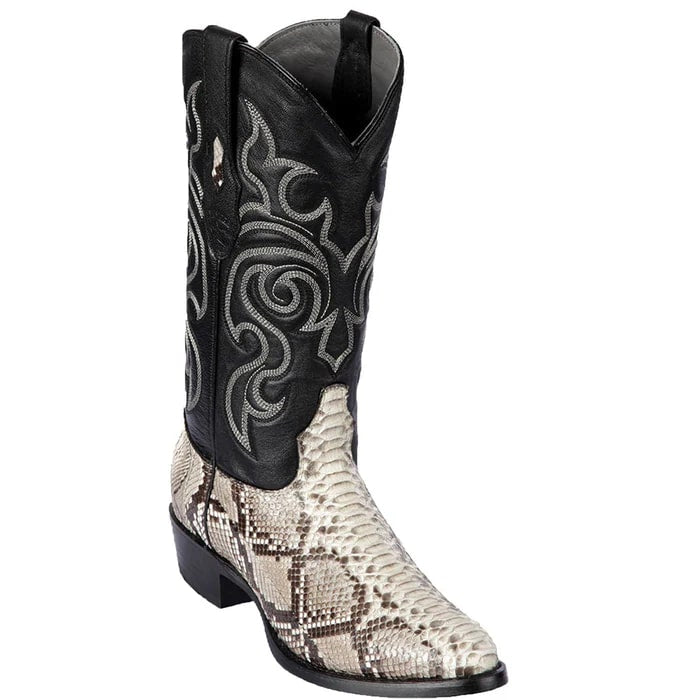 Men's Natural Snakeskin Cowboy Boots: Western Dress Boots, R-Toe, Affordable Los Altos