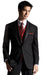 Solid Black 100% Light Weight Wool 2 Button Notch skinny Tapered Leg Lower rise Designer Pants Tuxedo mensusa